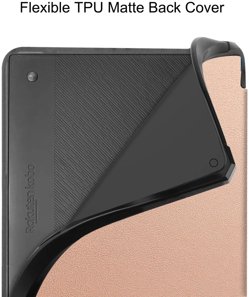 Kobo Elipsa 2E Hoes Origami Book Case met Standaard Roze Goud afbeelding 6