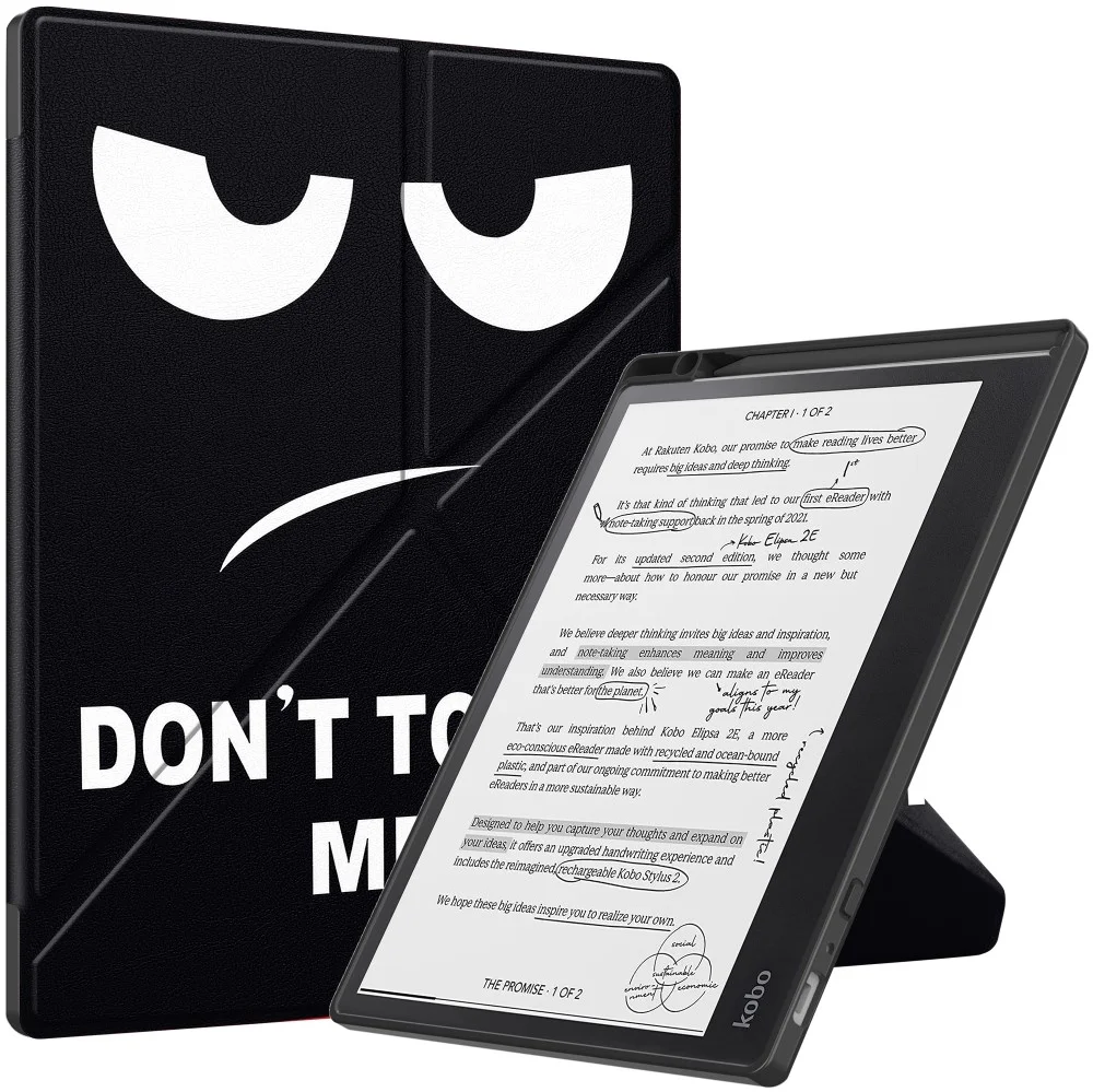 Kobo Elipsa 2E Hoes Origami Book Case met Standaard Touch Print afbeelding 1