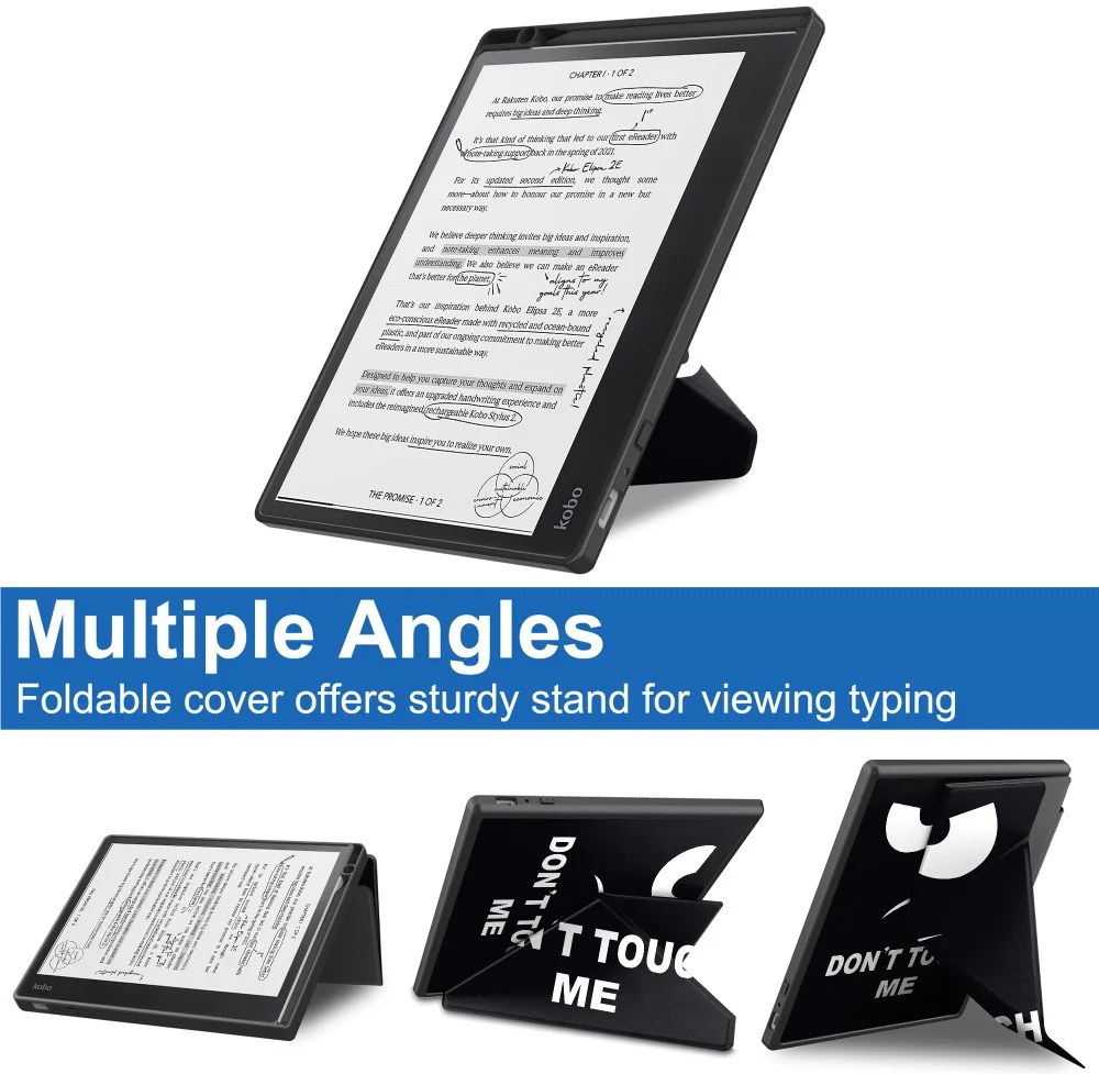 Kobo Elipsa 2E Hoes Origami Book Case met Standaard Touch Print afbeelding 5