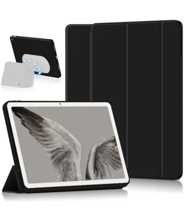 Google Pixel Tablet Hoes Tri-Fold Book Case met Standaard Zwart Hoesjes