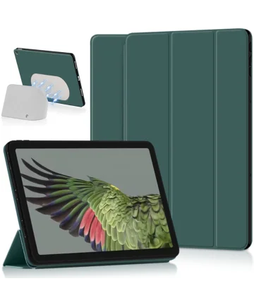 Google Pixel Tablet Hoes Tri-Fold Book Case met Standaard Groen Hoesjes
