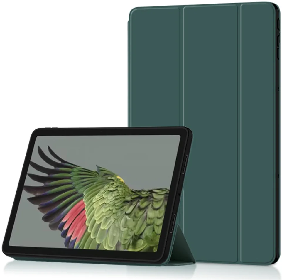 Google Pixel Tablet Hoes Tri-Fold Book Case met Standaard Groen afbeelding 7