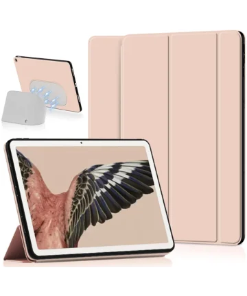 Google Pixel Tablet Hoes Tri-Fold Book Case met Standaard Roze Hoesjes