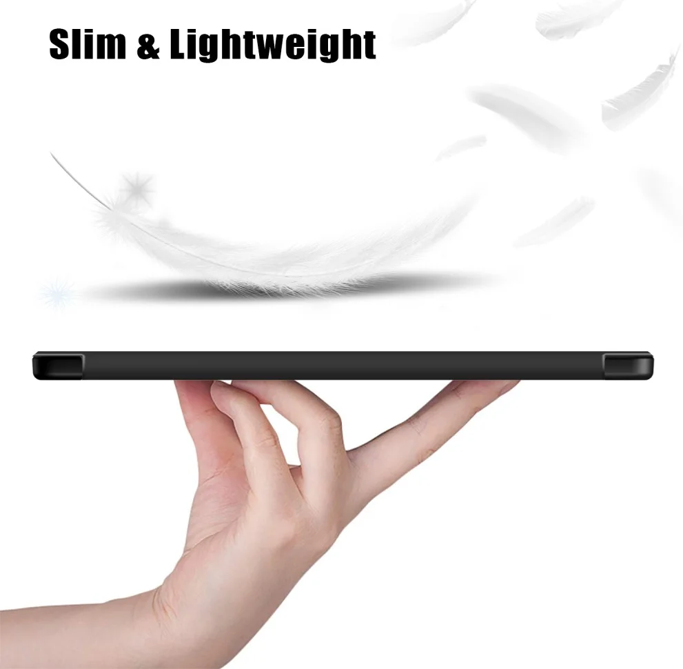 Lenovo Tab P12 Hoes Tri-Fold Book Case met Sleep/Wake Zwart afbeelding 10