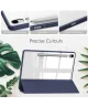 Samsung Galaxy Tab S9 FE Hoes Tri-Fold Book Case Kunstleer Blauw
