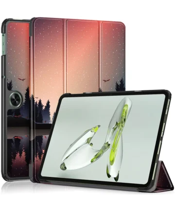 OnePlus Pad Neo / Oppo Pad Air 2 Hoes Tri-Fold Book Case Nacht Print Hoesjes