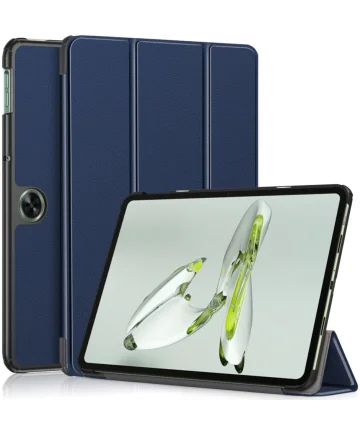 OnePlus Pad Neo / Oppo Pad Air 2 Hoes Tri-Fold Book Case Blauw Hoesjes