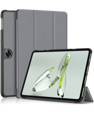 OnePlus Pad Neo / Oppo Pad Air 2 Hoes Tri-Fold Book Case Grijs Hoesjes