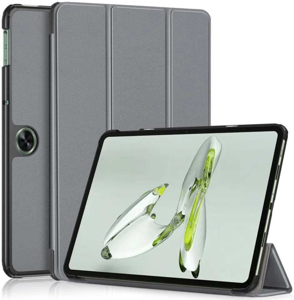 OnePlus Pad Go / Oppo Pad Neo / Air 2 Hoes Tri-Fold Book Case Grijs afbeelding 1