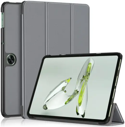 OnePlus Pad Go / Oppo Pad Neo / Air 2 Hoes Tri-Fold Book Case Grijs afbeelding 1