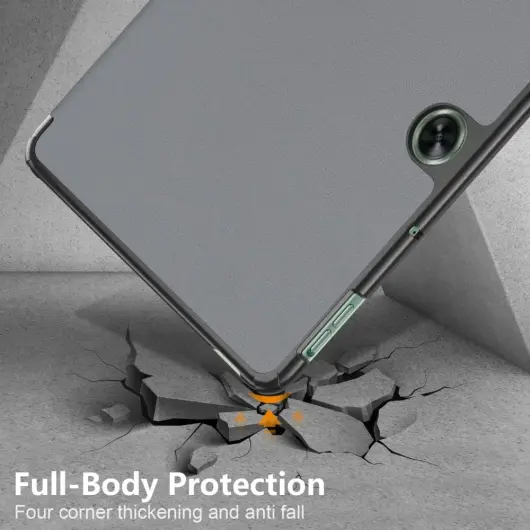 OnePlus Pad Go / Oppo Pad Neo / Air 2 Hoes Tri-Fold Book Case Grijs afbeelding 9