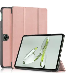 OnePlus Pad Go / Oppo Pad Air 2 Hoes Tri-Fold Book Case Roze Goud