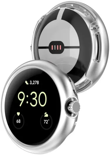 Google Pixel Watch 2 / Pixel Watch Hoesje Hard Plastic Bumper Zilver afbeelding 7