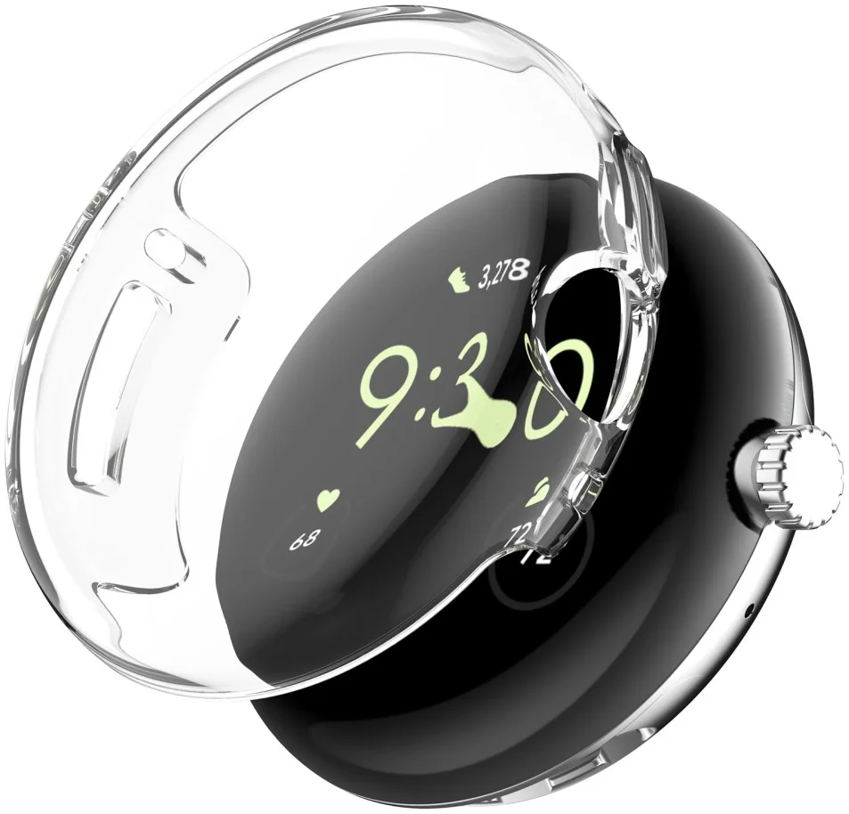 Google Pixel Watch 2 / Watch Pixel Hoesje Full Protect TPU Transparant afbeelding 1
