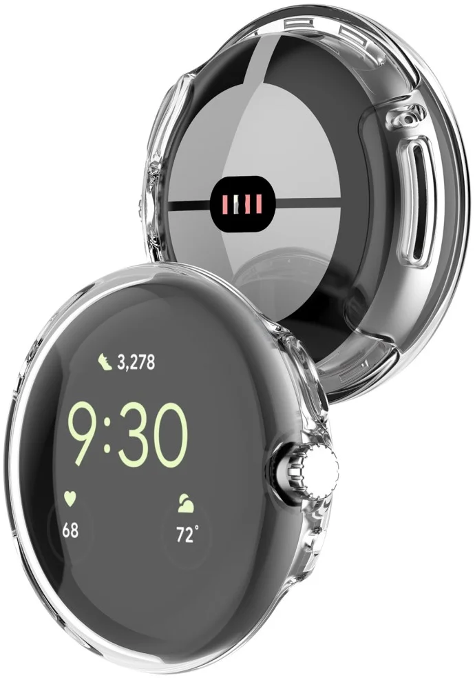 Google Pixel Watch 2 / Watch Pixel Hoesje Full Protect TPU Transparant afbeelding 7