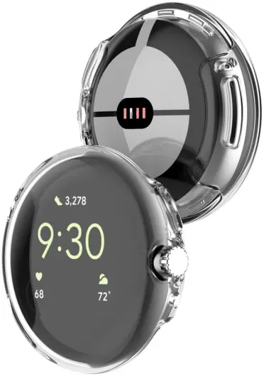 Google Pixel Watch 2 / Watch Pixel Hoesje Full Protect TPU Transparant afbeelding 7
