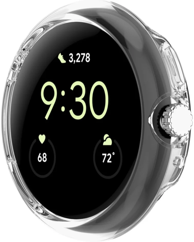 Google Pixel Watch 2 / Pixel Watch Hoesje Hard Plastic Transparant afbeelding 1