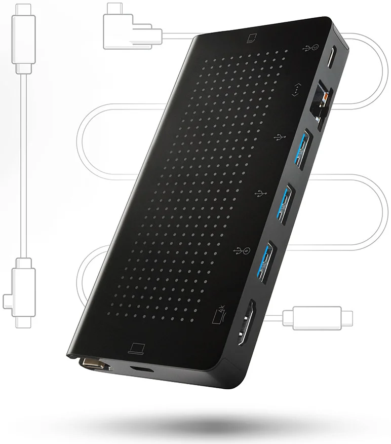 Twelve South StayGo USB-C Hub voor MacBook met USB-A en HDMI Zwart afbeelding 1