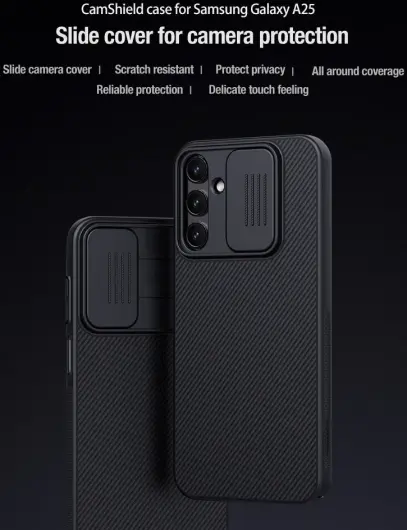 Nillkin CamShield Samsung Galaxy A25 Hoesje met Camera Slider Blauw afbeelding 5
