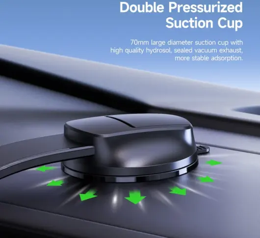 Duzzona MagSafe Dashboard Telefoonhouder Auto met Opladen 15W Zwart afbeelding 7