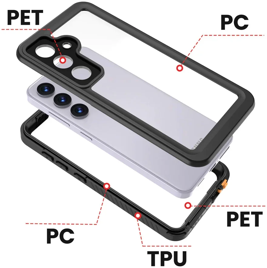 Armor-X Samsung Galaxy S24 Waterdicht Hoesje Schokbestendig Zwart afbeelding 3