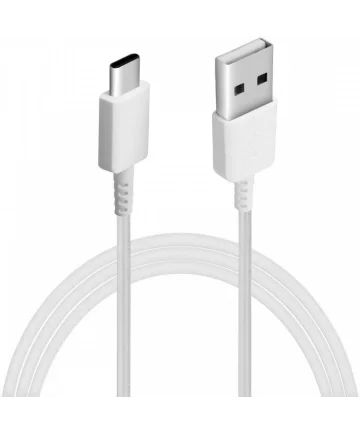 Originele Samsung USB-A naar USB-C Kabel 0.8 Meter Wit Kabels