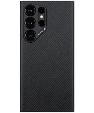 PITAKA MagEZ 4 Samsung Galaxy S24 Ultra Hoesje 600D Dun MagSafe Zwart Hoesjes