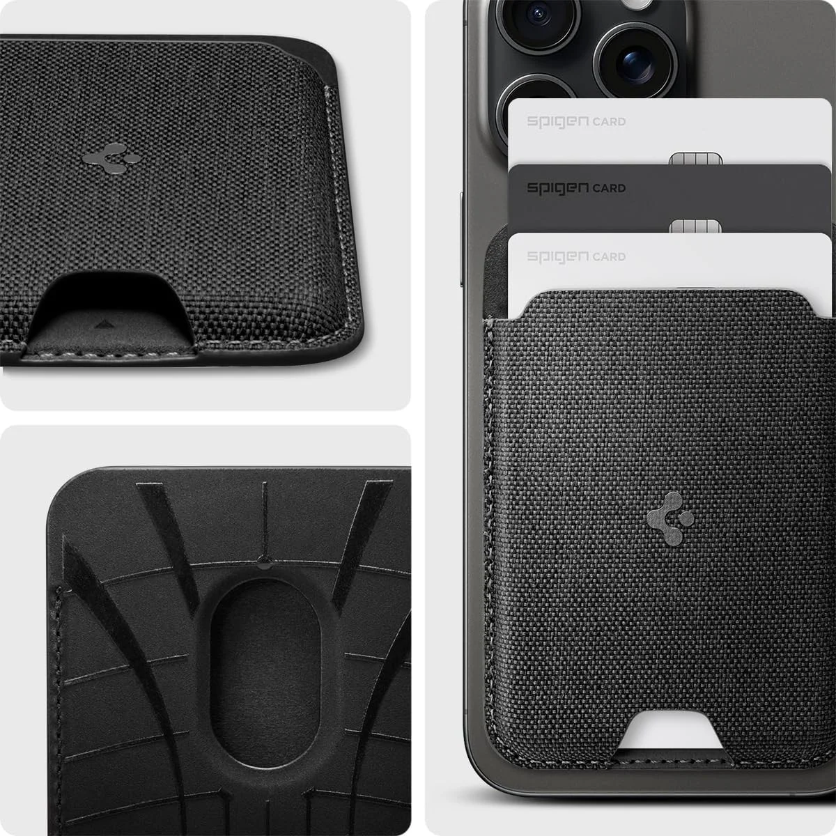 Spigen Urban Magnetische MagSafe Kaarthouder voor Pasjes Zwart afbeelding 5
