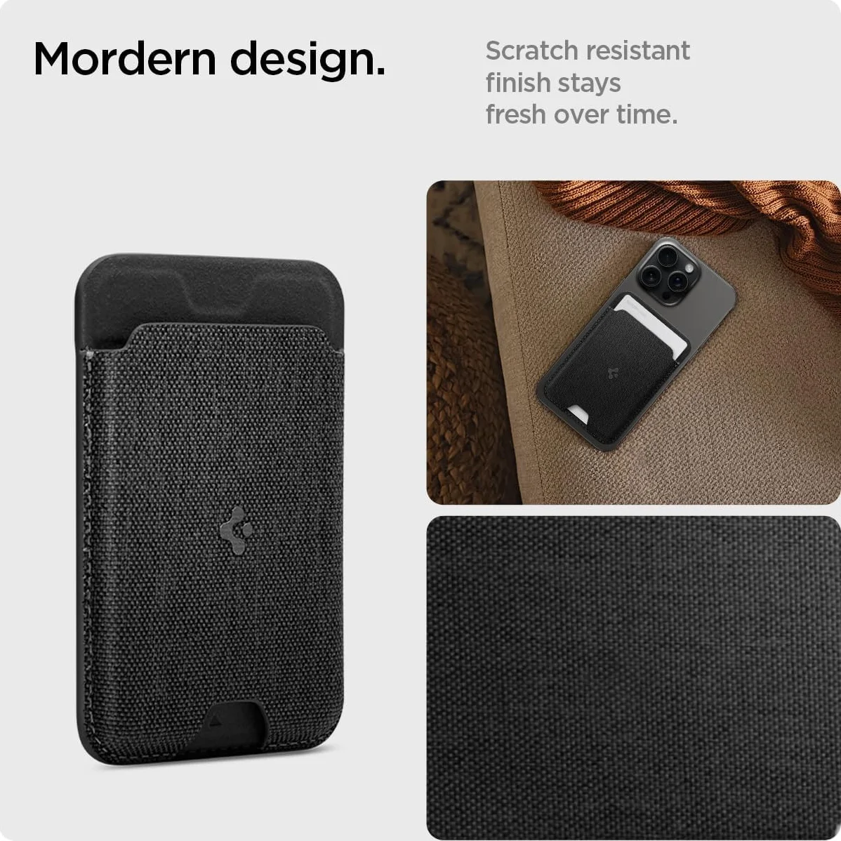 Spigen Urban Magnetische MagSafe Kaarthouder voor Pasjes Zwart afbeelding 7