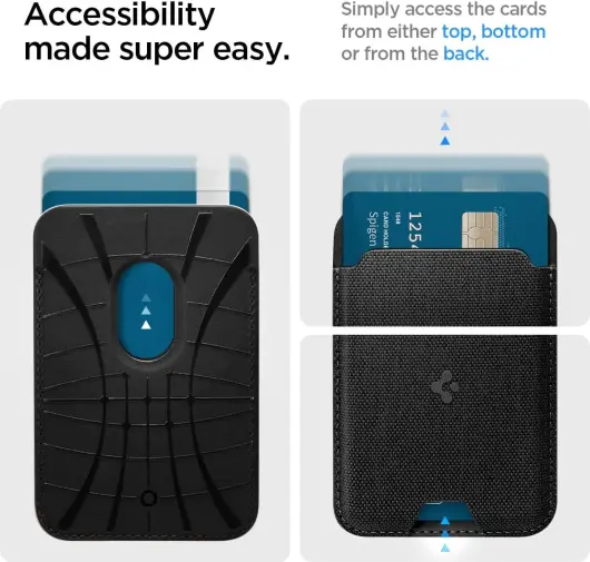 Spigen Urban Magnetische MagSafe Kaarthouder voor Pasjes Zwart afbeelding 4
