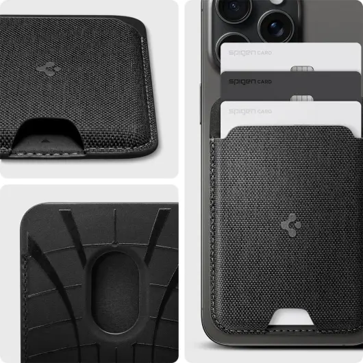 Spigen Urban Magnetische MagSafe Kaarthouder voor Pasjes Zwart afbeelding 5