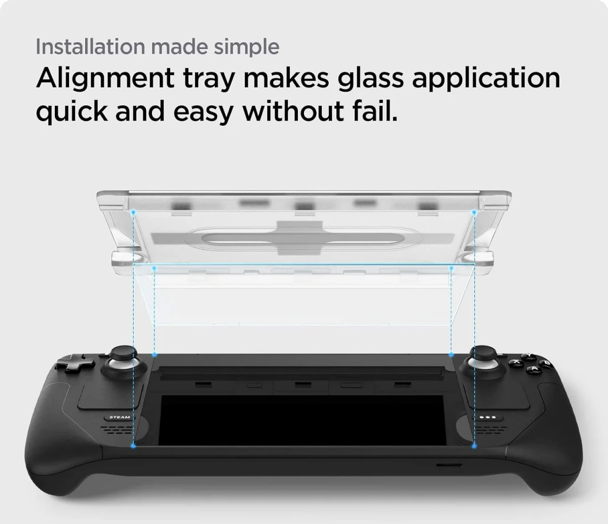 Spigen EZ Fit GLAS.tR Steam Deck OLED (2023) / Deck LCD (2022) Screen Protector afbeelding 8