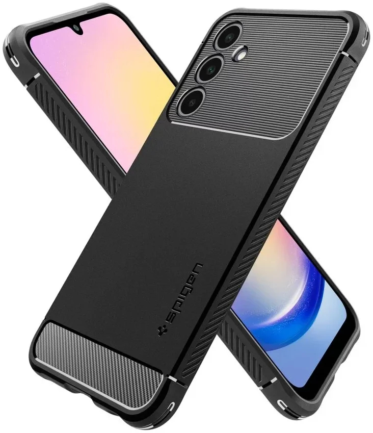 Spigen Rugged Armor Samsung Galaxy A25 Hoesje Back Cover Zwart afbeelding 2