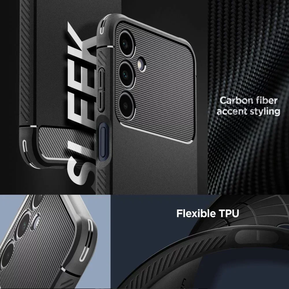 Spigen Rugged Armor Samsung Galaxy A25 Hoesje Back Cover Zwart afbeelding 5