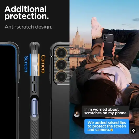 Spigen Rugged Armor Samsung Galaxy A25 Hoesje Back Cover Zwart afbeelding 4