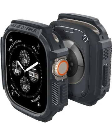 Spigen Rugged Armor - Apple Watch Ultra / Ultra 2 Hoesje - Grijs Cases