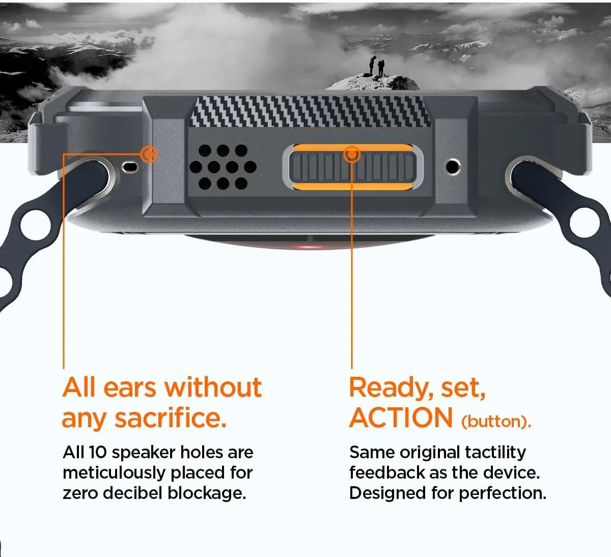 Spigen Rugged Armor - Apple Watch Ultra / Ultra 2 Hoesje - Grijs afbeelding 8