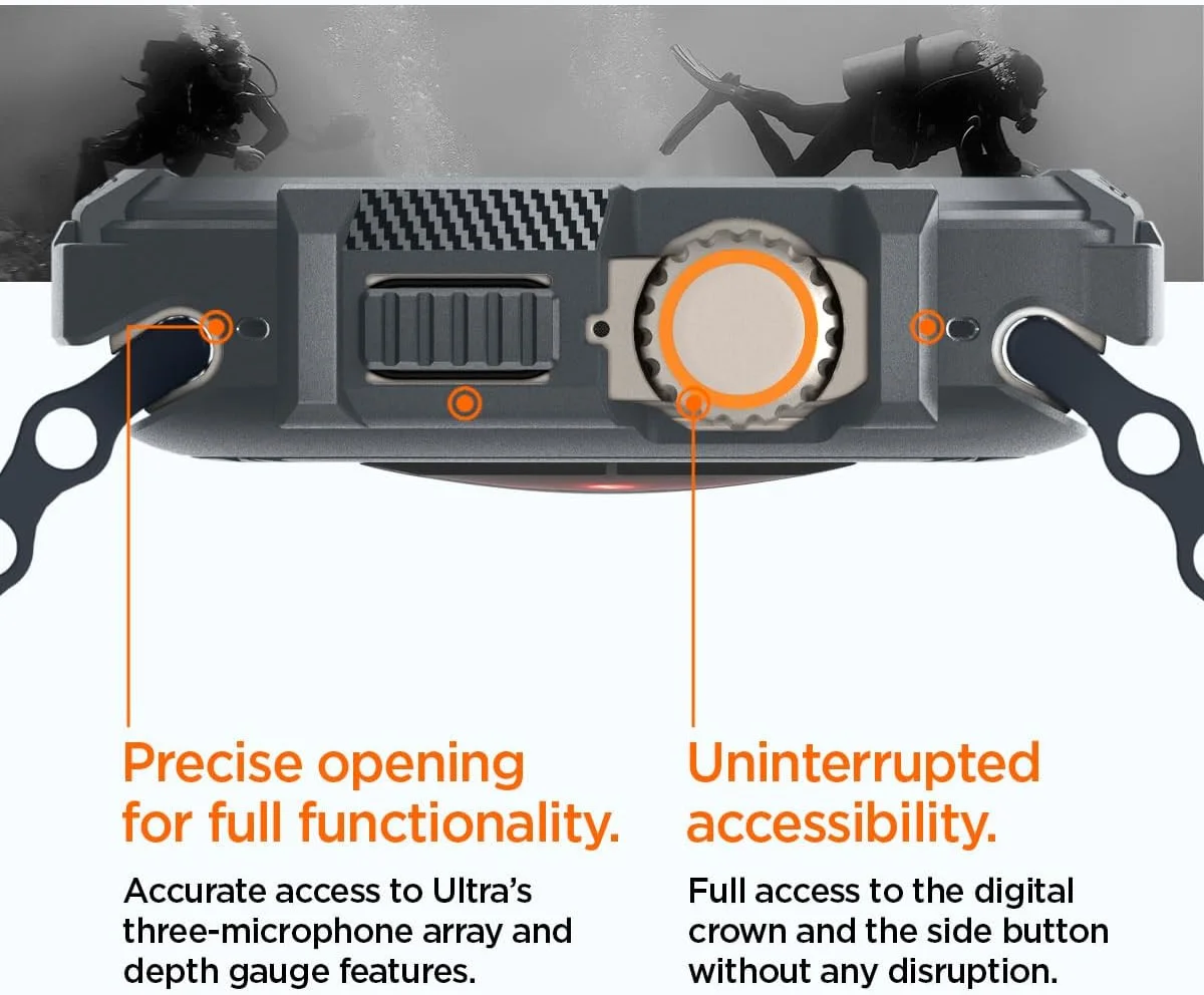 Spigen Rugged Armor - Apple Watch Ultra / Ultra 2 Hoesje - Grijs afbeelding 9