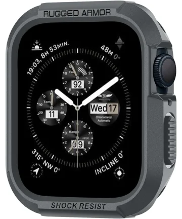 Spigen Rugged Armor - Apple Watch 45MM / 44MM Hoesje - Full Protect - Grijs Cases