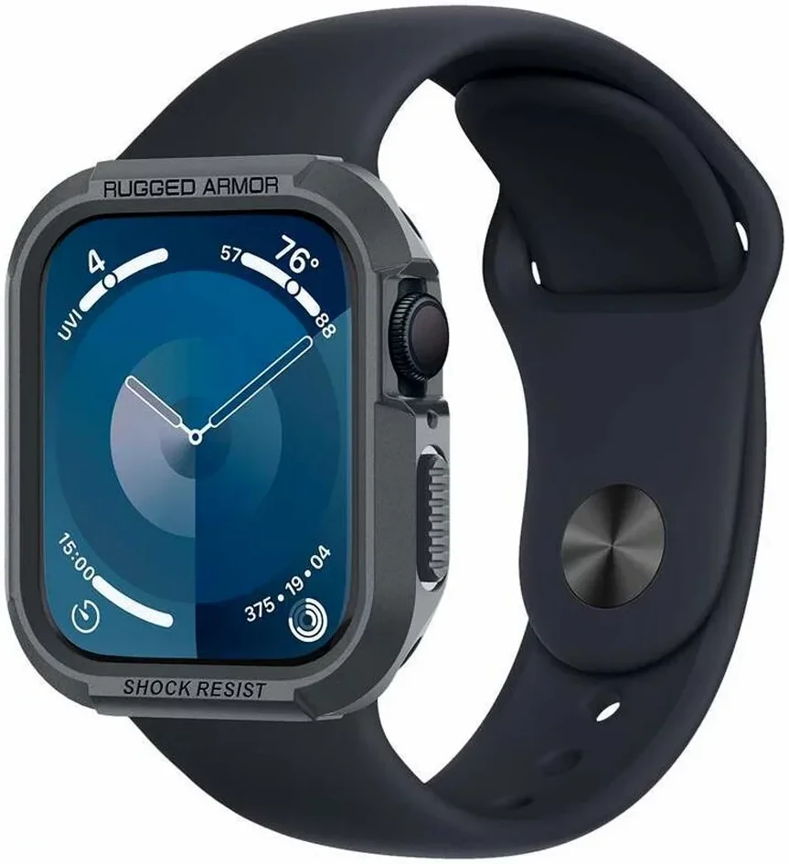 Spigen Rugged Armor - Apple Watch 45MM / 44MM Hoesje - Full Protect - Grijs afbeelding 2