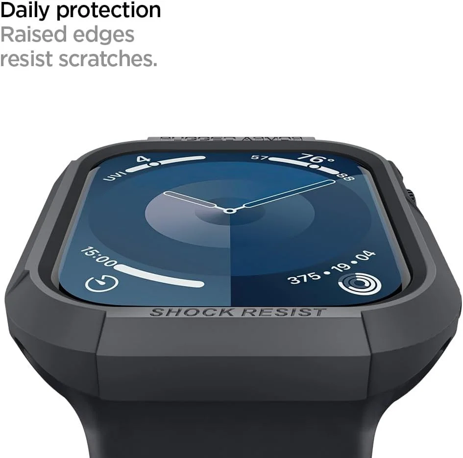 Spigen Rugged Armor - Apple Watch 45MM / 44MM Hoesje - Full Protect - Grijs afbeelding 4