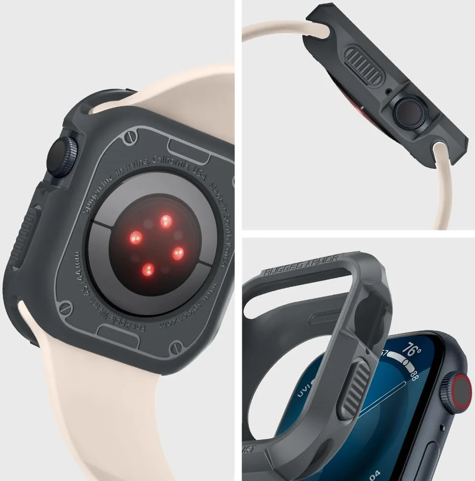 Spigen Rugged Armor - Apple Watch 45MM / 44MM Hoesje - Full Protect - Grijs afbeelding 7