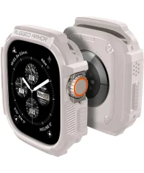 Spigen Rugged Armor Apple Watch Ultra / Ultra 2 Hoesje Beige