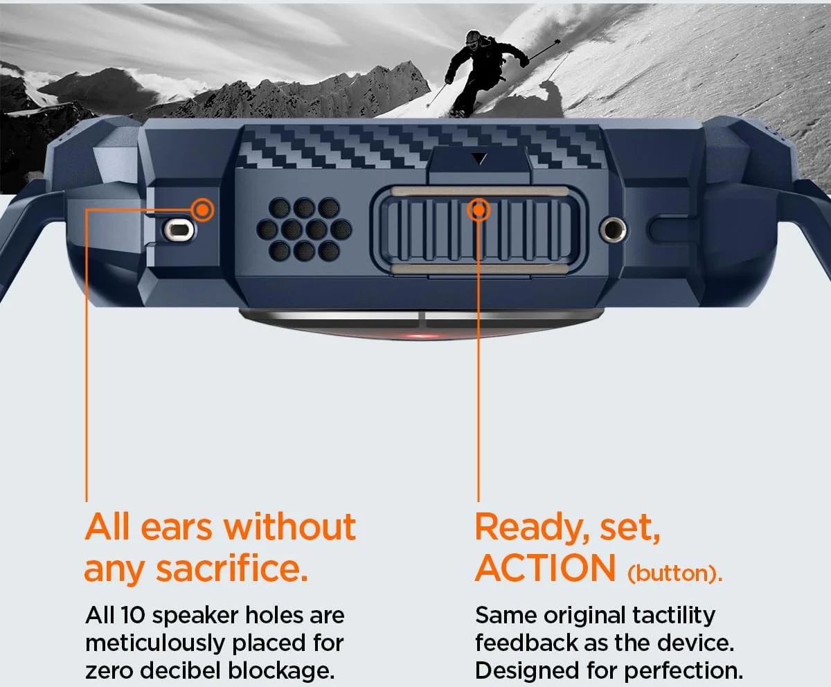 Spigen Rugged Armor Pro - Apple Watch Ultra (2) - Hoesje en Bandje - Blauw afbeelding 6