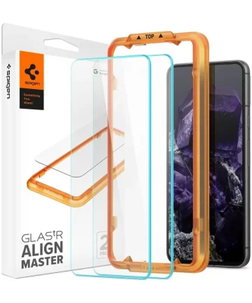 Spigen AlignMaster Google Pixel 8 Tempered Glass (2-Pack) Screen Protectors