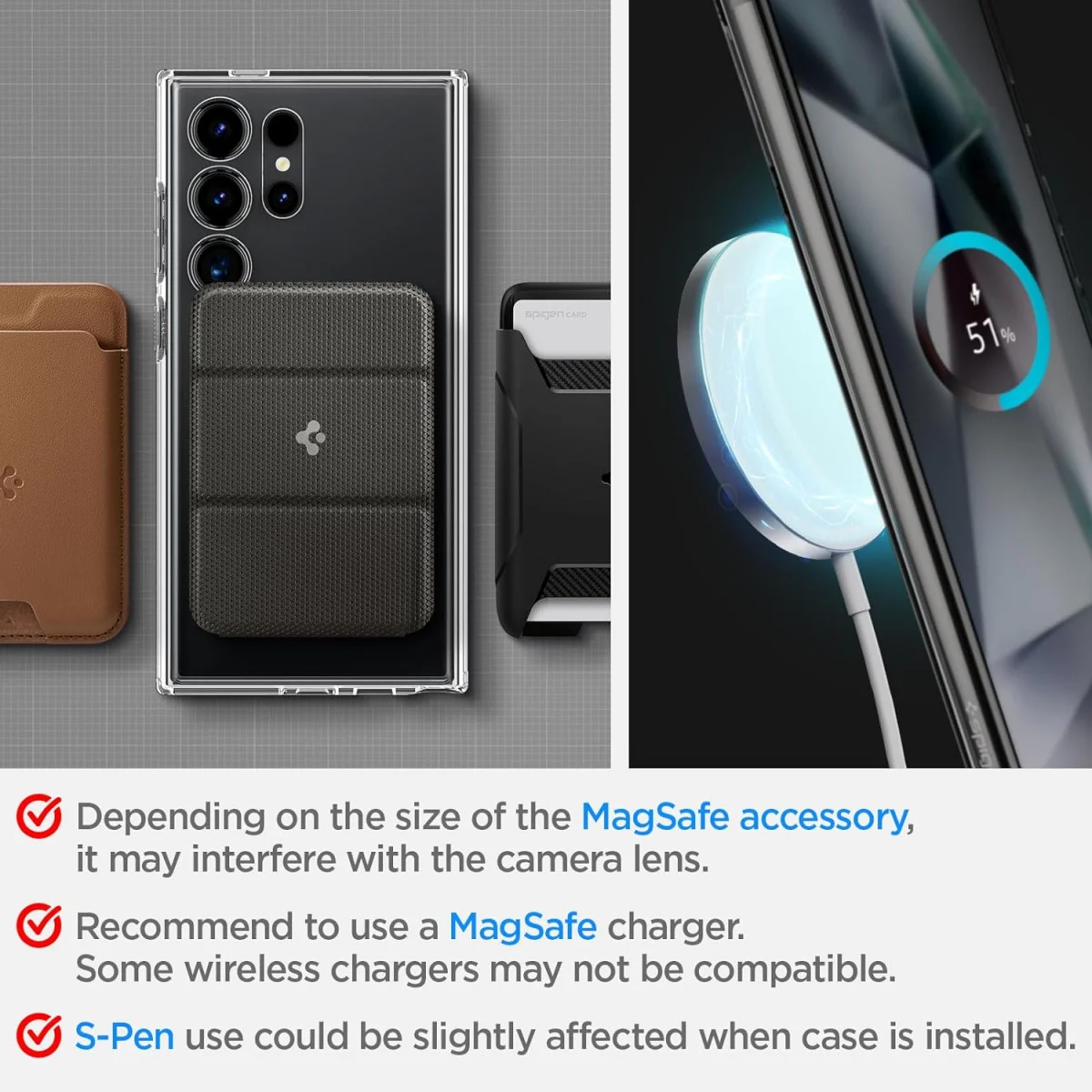Spigen Slim Armor Samsung Galaxy S24 Plus Hoesje MagSafe Metal Slate afbeelding 15