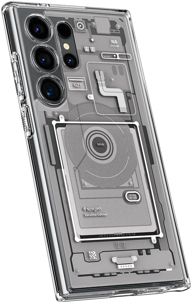 Spigen Ultra Hybrid Zero One Samsung Galaxy S24 Ultra Hoesje Wit afbeelding 4