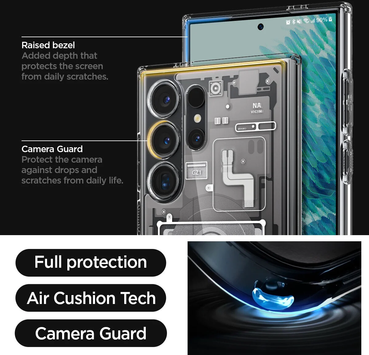 Spigen Ultra Hybrid Zero One Samsung Galaxy S24 Ultra Hoesje Wit afbeelding 9
