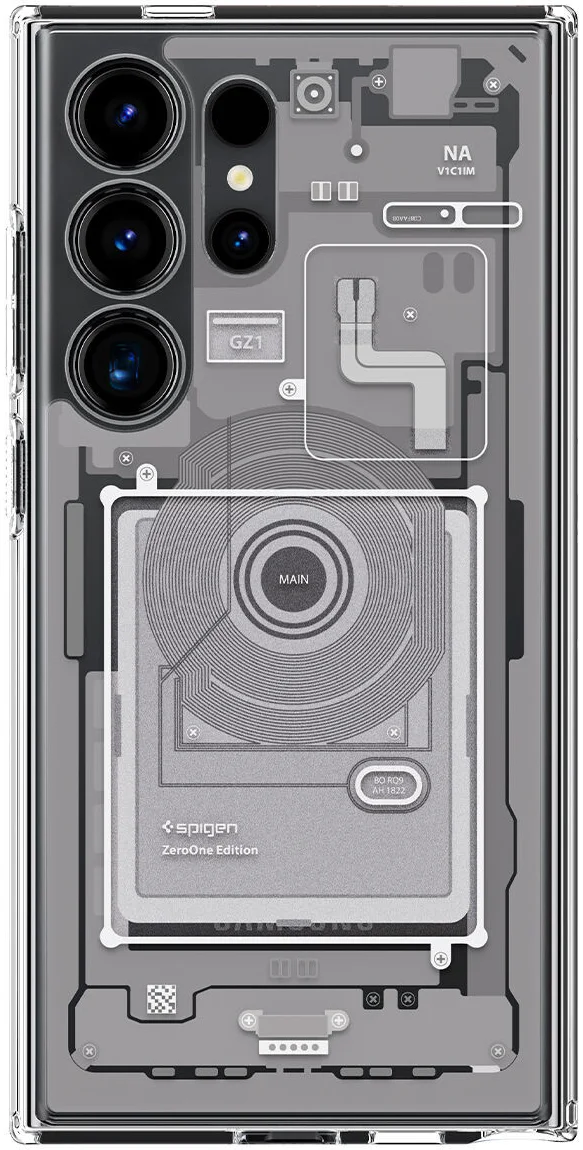 Spigen Ultra Hybrid Zero One Samsung Galaxy S24 Ultra Hoesje Wit afbeelding 2
