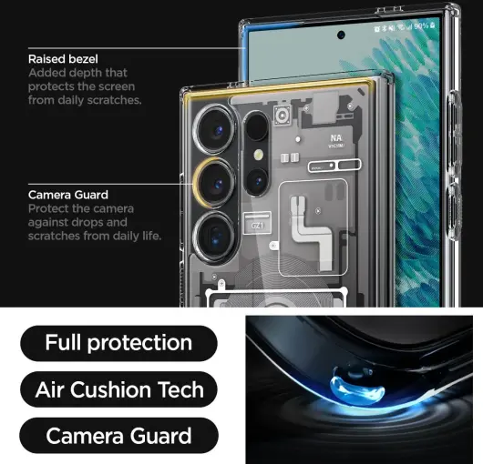 Spigen Ultra Hybrid Zero One Samsung Galaxy S24 Ultra Hoesje Wit afbeelding 9